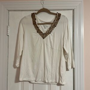 Charter club beaded top